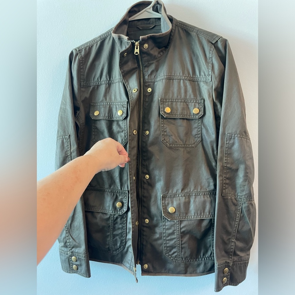 J Crew Utility Jacket Twill Multiple Pockets Snap… - image 4